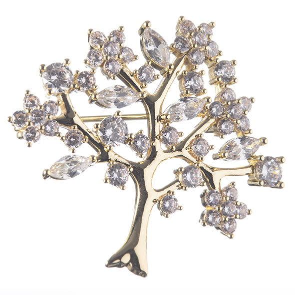 Gold Tree of Life Brooch