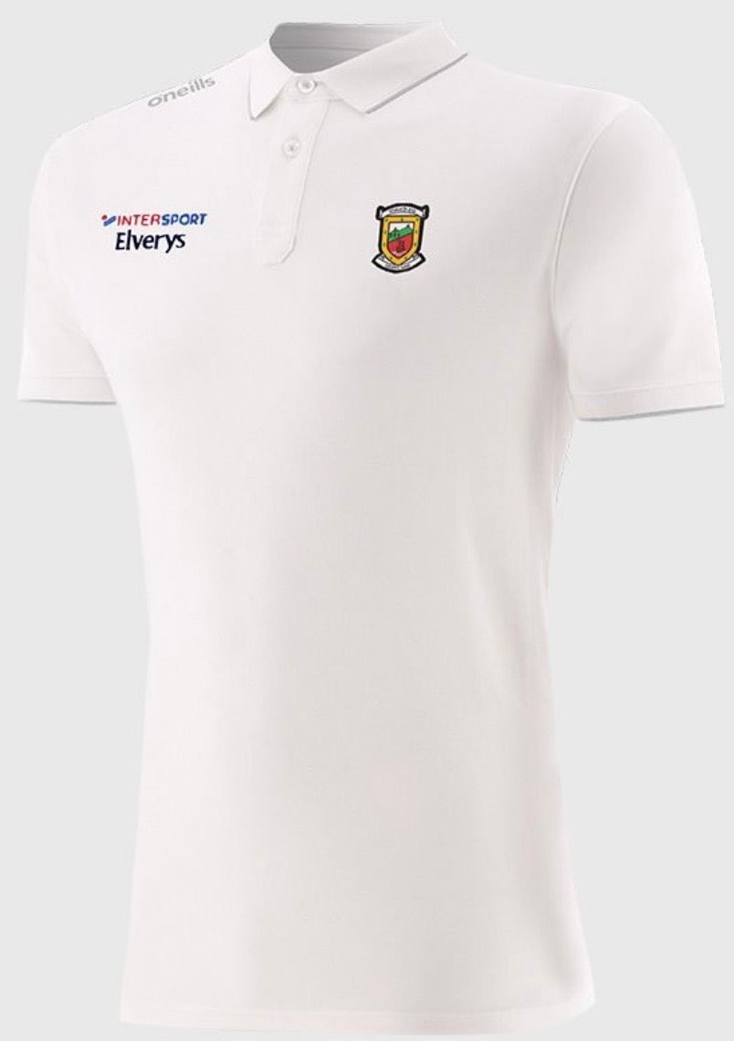 O’Neills Mayo GAA Axia polo shirt (white)