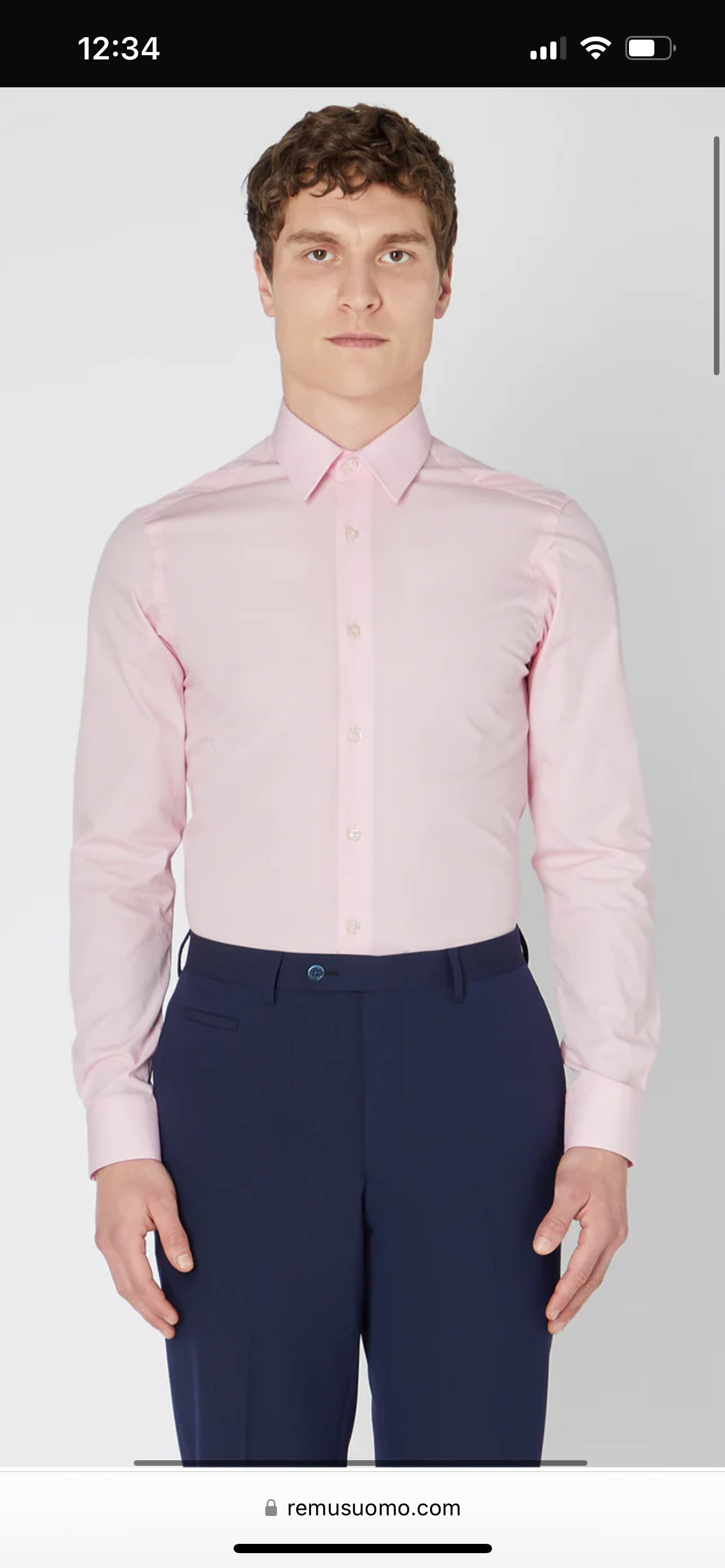 Tapered Fit Cotton Stretch Shirt