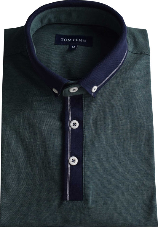 Tom Penn Knitted collar Green Polo