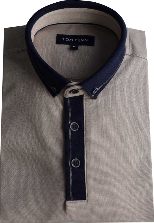 Tom Penn Knitted collar Tan Polo