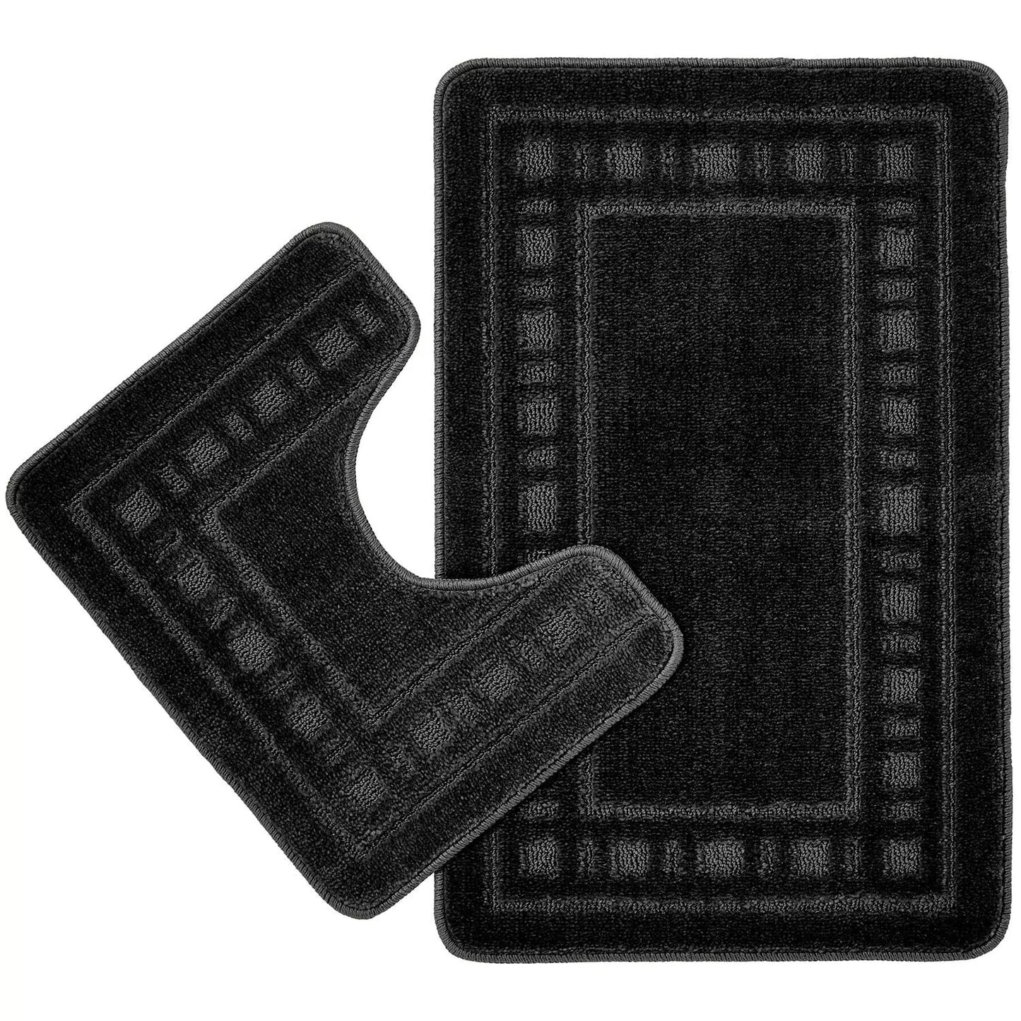 Catherine Lansfield Armoni Two Piece Bath and Pedestal Mat Set