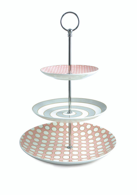 Spots & Stripes 3 Tier Afternoon Teacake Stand