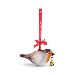 Porcelain Robin Christmas Decoration