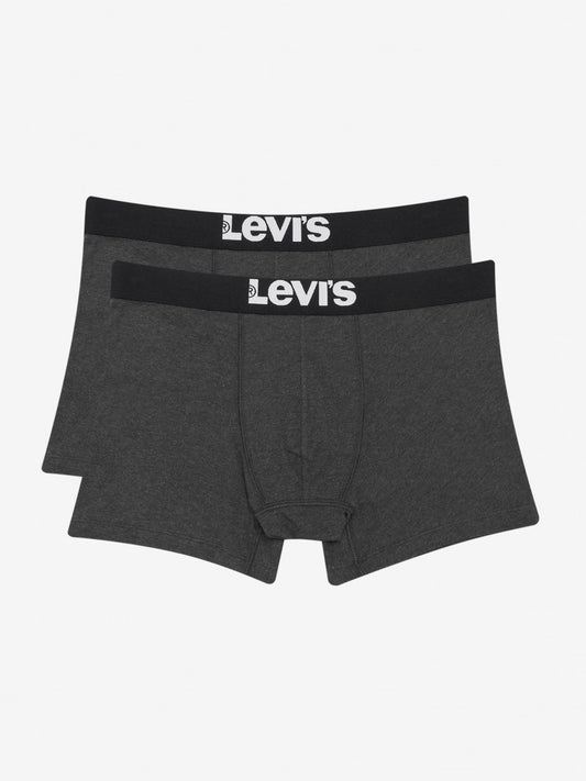 Levis Solid Basic Boxer 2 Pack Grey