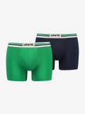 Levi's Placed Sportswear Logo Boxer Brief Organic 2 Pack Green/Navy