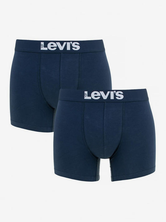 Levis Solid Basic Brief Organic Boxers 2 Pack Navy