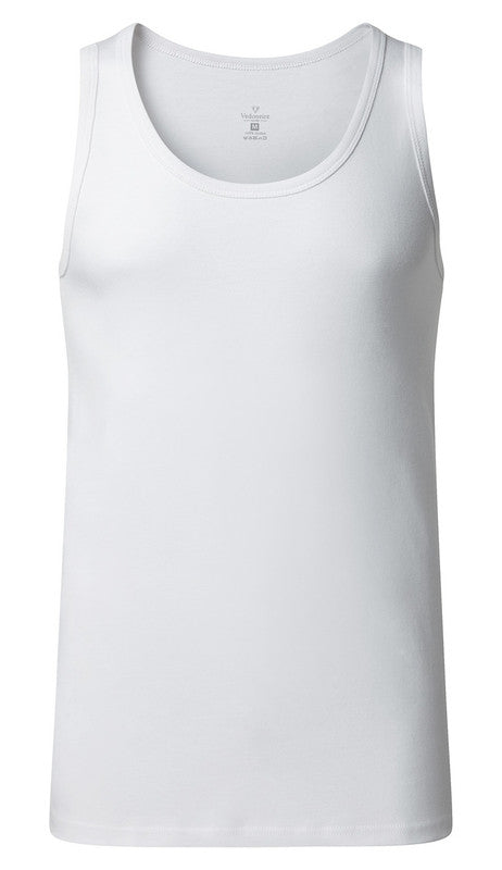 Vedoneire Men's Egyptian Cotton Classic Sleeveless Vest White