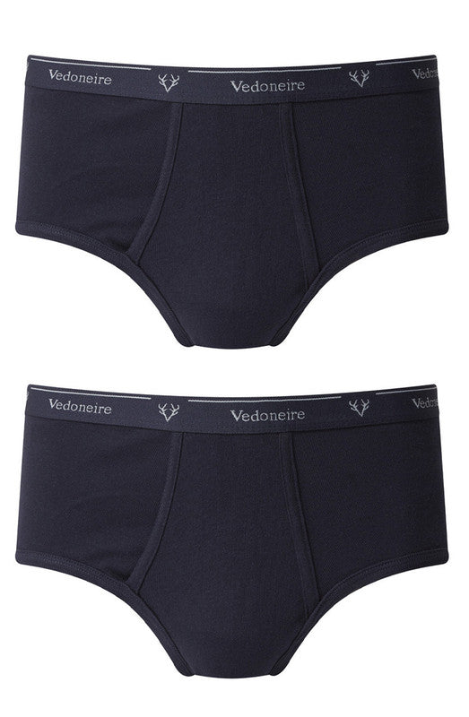 Vedoneire Men's Cotton Executive Briefs 2 Pack Navy