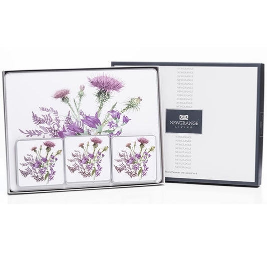 White Thistle Placemat & Coaster Set 6 Piece