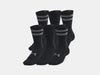 UA Essential Unisex 6-Pack Crew Socks BLACK