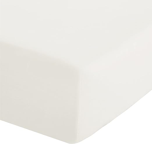 Catherine Lansfield Plain Cream Percale Poly Cotton Fitted Sheet