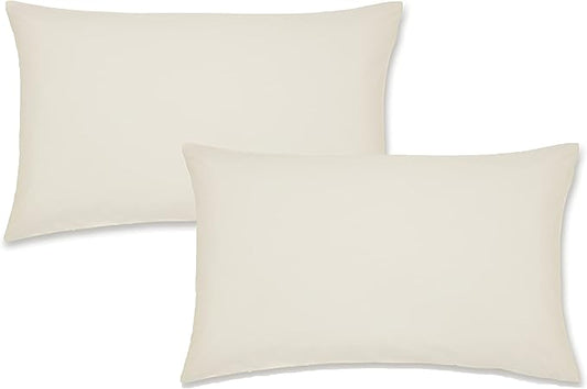 Catherine Lansfield Easy Iron Percale Standard Pillowcase 2 Pack Cream