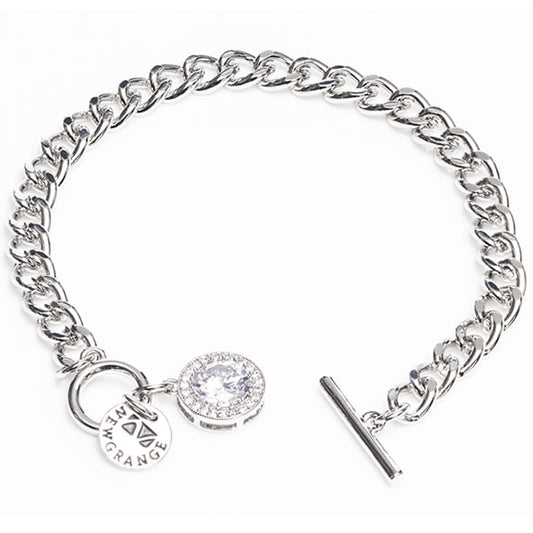 NewGrange Silver White Stone & Diamante Bracelet