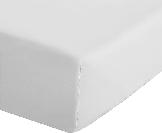 Catherine Lansfield Easy Iron Percale Combed  Fitted Valance Sheet White