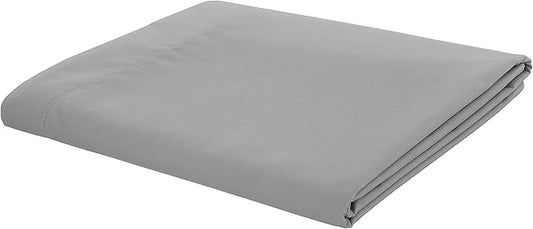 Catherine Lansfield Easy Iron Percale Combed Flat Sheet Grey