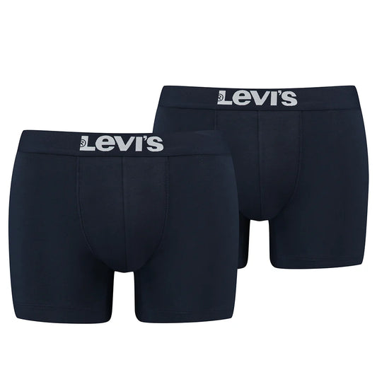 Levis Solid Basic Boxer 2 Pack Navy