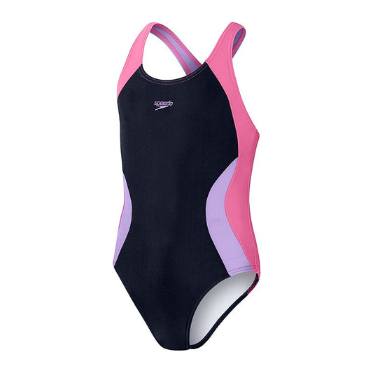 Speedo Kids' Colourblock Spiritback Swimsuit