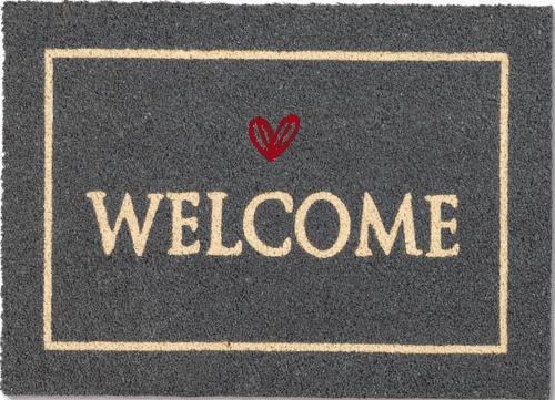 Coco Design Doormat Grey "Welcome" 40x60cm