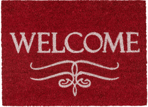 Coco Design Doormat Red "Welcome" 40x60cm