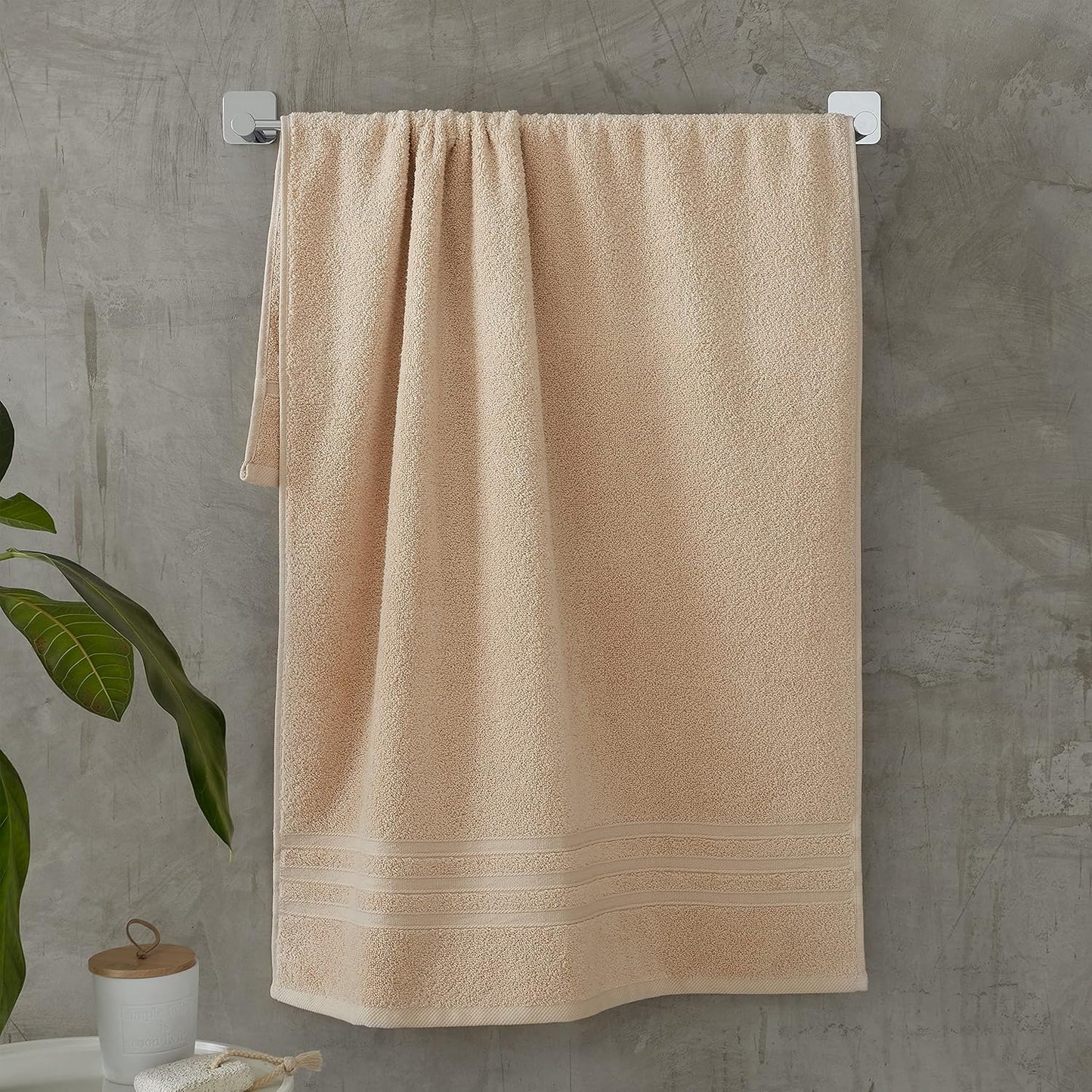 Catherine Lansfield Zero Twist Soft & Absorbent Cotton Bath Towel Natural