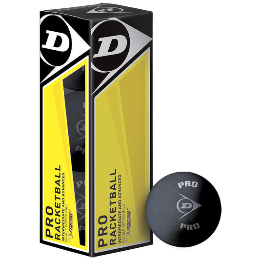 Dunlop Pro Racketball Balls 3 Pk