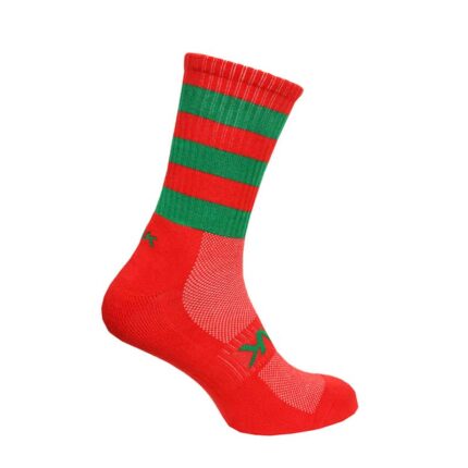 Atak Football Mid Leg Socks Red and Green