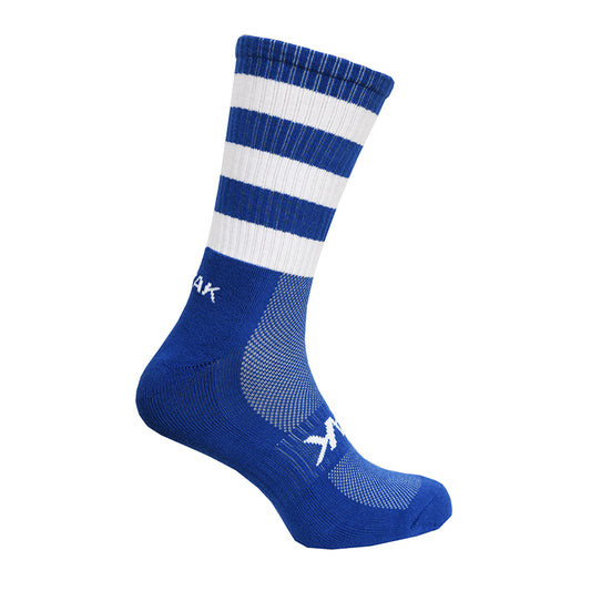 Atak Football Mid Leg Socks Blue and White