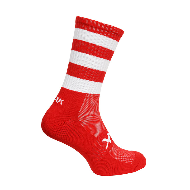 Atak Football Mid Leg Socks Red and White