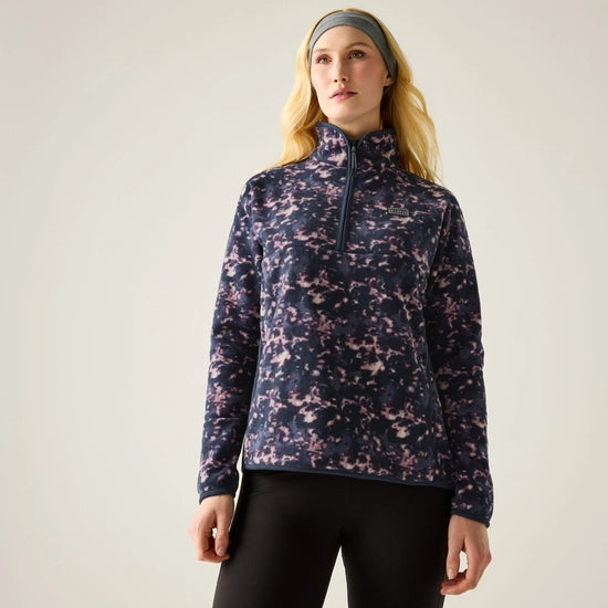 Women's Amble Fleece | Navy Ink Print