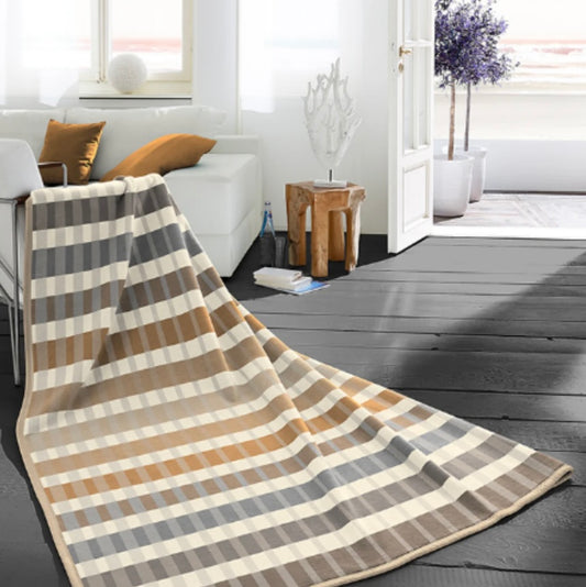 Biederlack Cotton Home Hanley Stripe Natural | 140x180cm