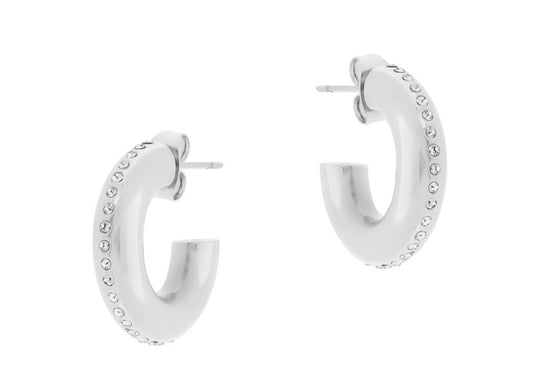 TC LETTER C EARRING SILVER