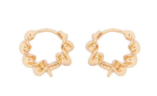 TC SWIRL EARRINGS GOLD