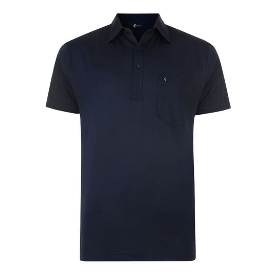 Gabicci Classic Short Sleeved Jersey Polo Shirt Navy