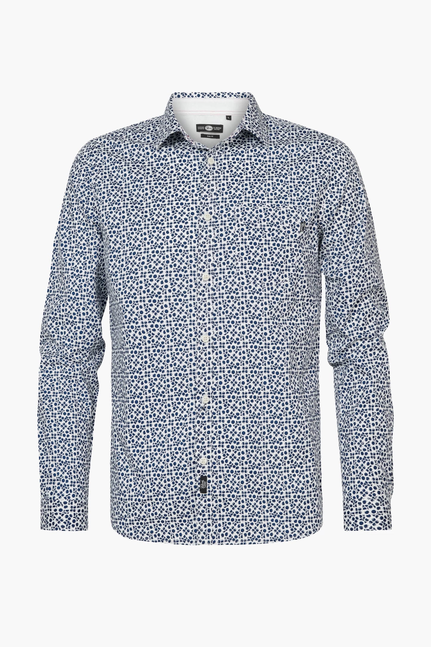 Petrol All Over Print Shirt Dusty White