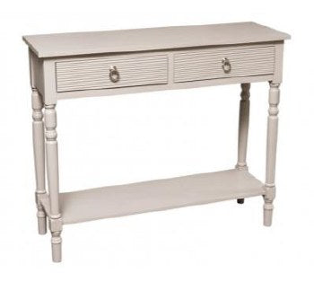 The Grange Collection Pebble Grey Console Table 2 Drawer