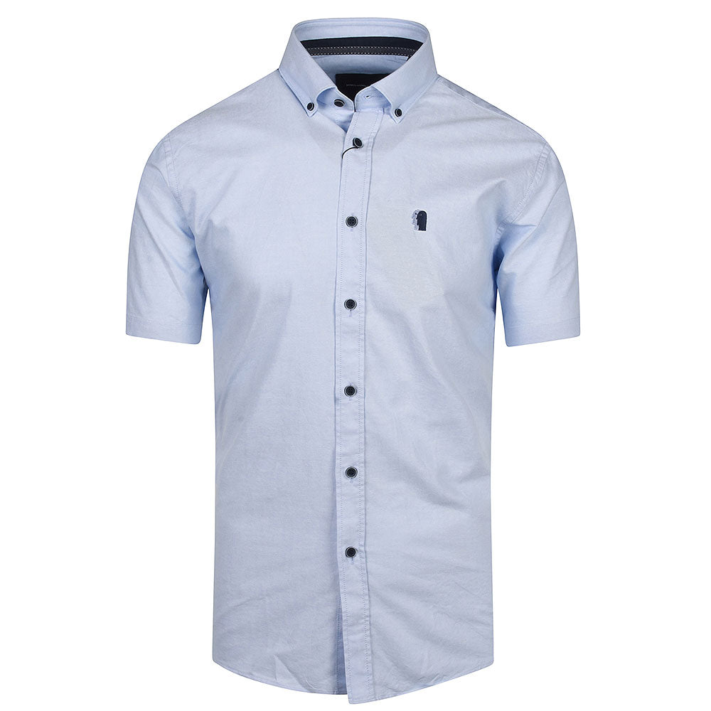 Reus Uomo Viscose Parker Shirt Blue