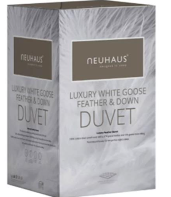 Neuhaus White Goose Feather Down 13.5tog Duvet Double