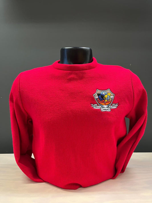 Dunmore Community School Girls Jumper Red