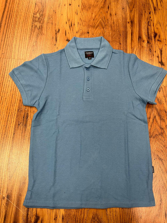 School Short Sleeve Polo Light Blue