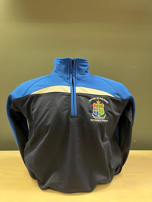 Mount St. Michael Secondary School Sports Half Zip Blue