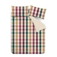 Catherine Lanfields Autumn Check Duvet Set Plum