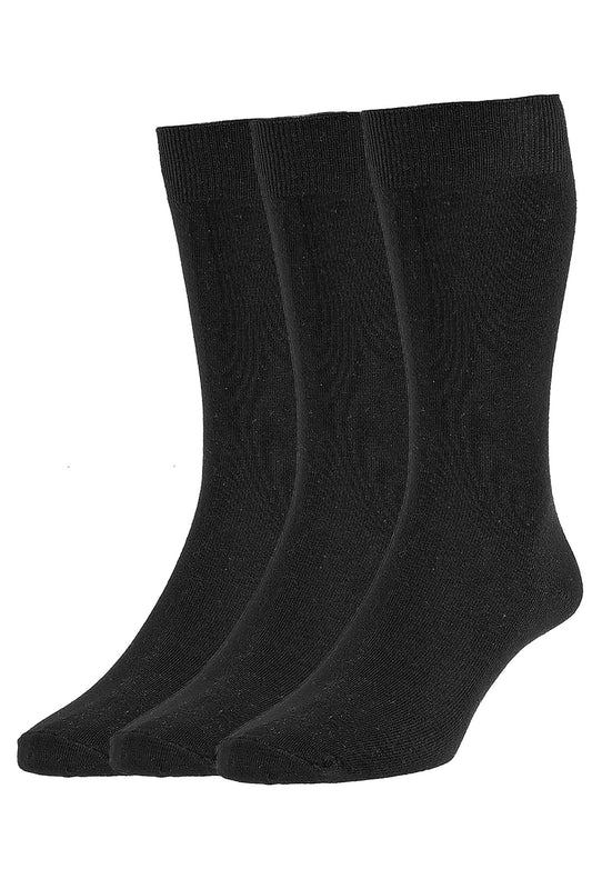 HJ Executive Plain Knit  Three Pack - HJ7116/3 Black