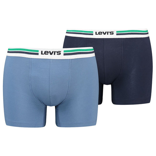 Levi's Placed Sportswear Logo Boxer Brief Organic 2 Pack Blue