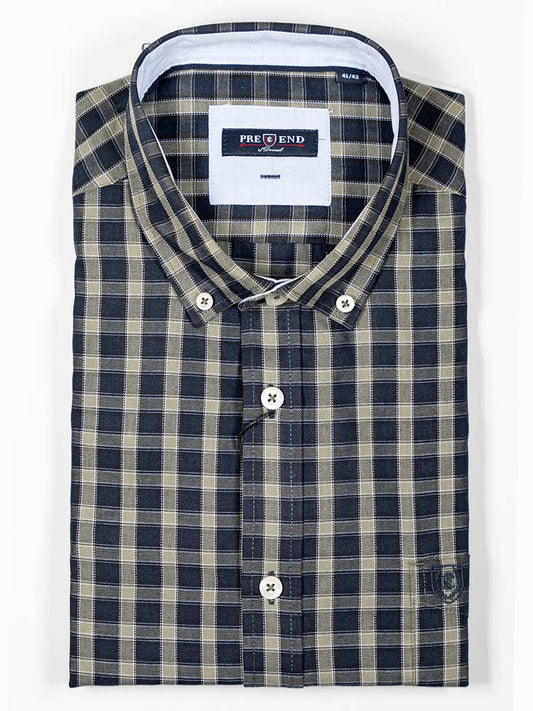 Pre-End Rome Check Shirt Dusty Olive