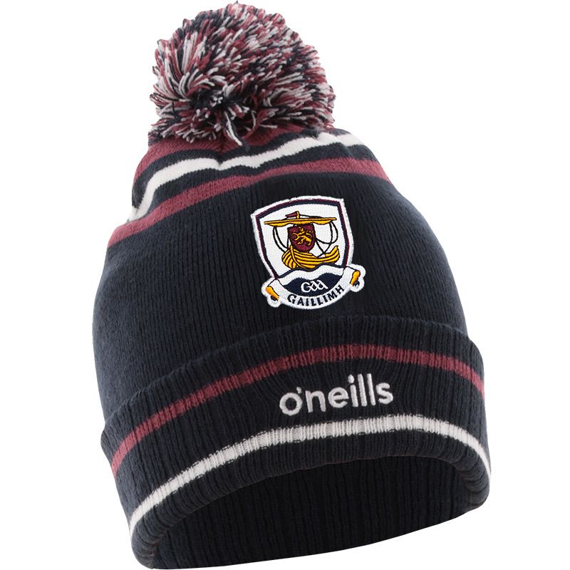 O'Neills Galway GAA Rockway Bobble Hat Adult Marine