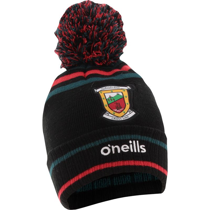 O'Neills Mayo GAA Rockway Bobble Hat Adult Black